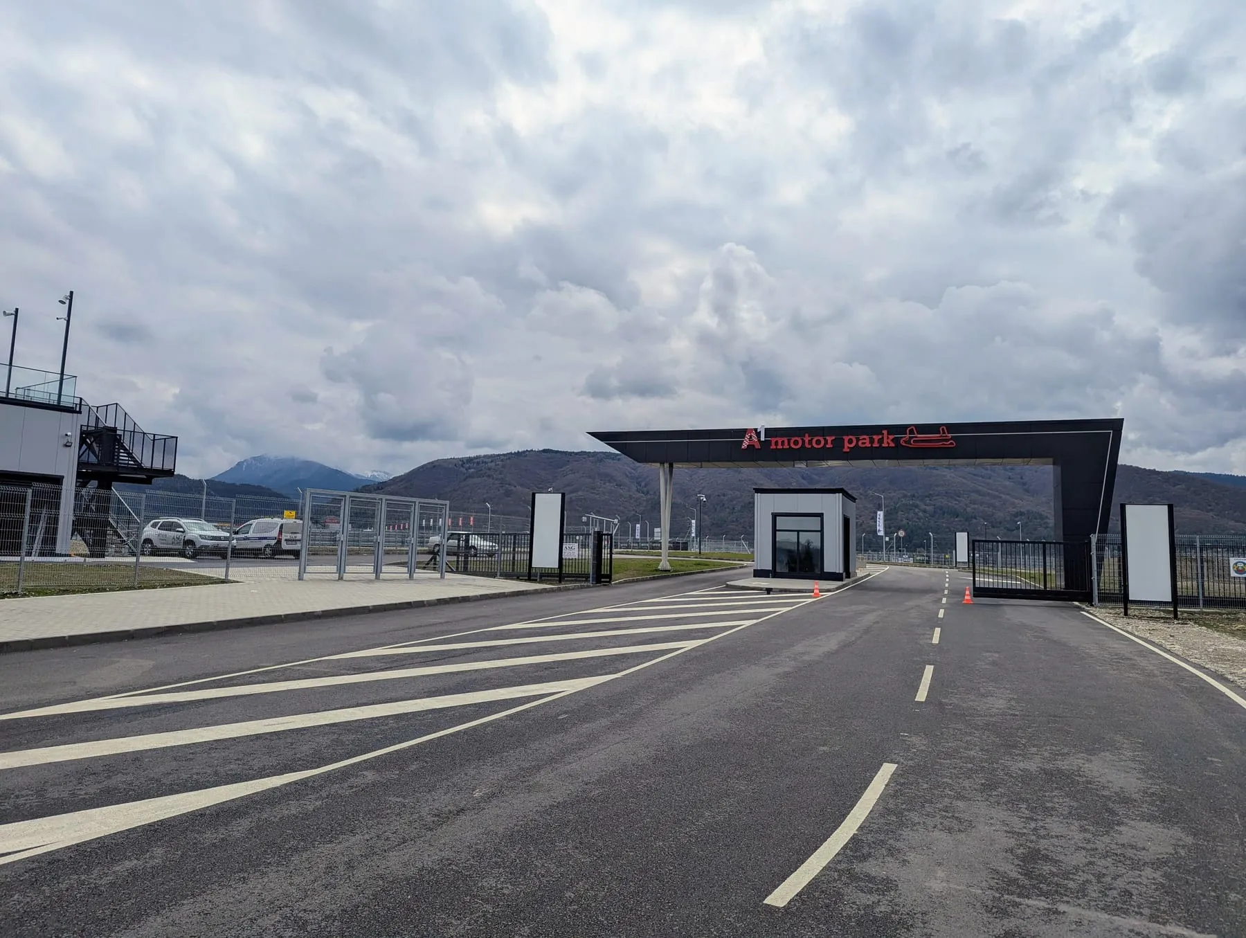 The main entrance of A1 Motor Park near Samokov