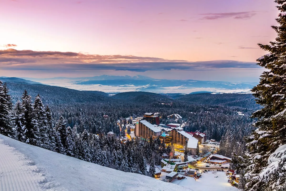 Rila Hotel Borovets among snowy pine forests