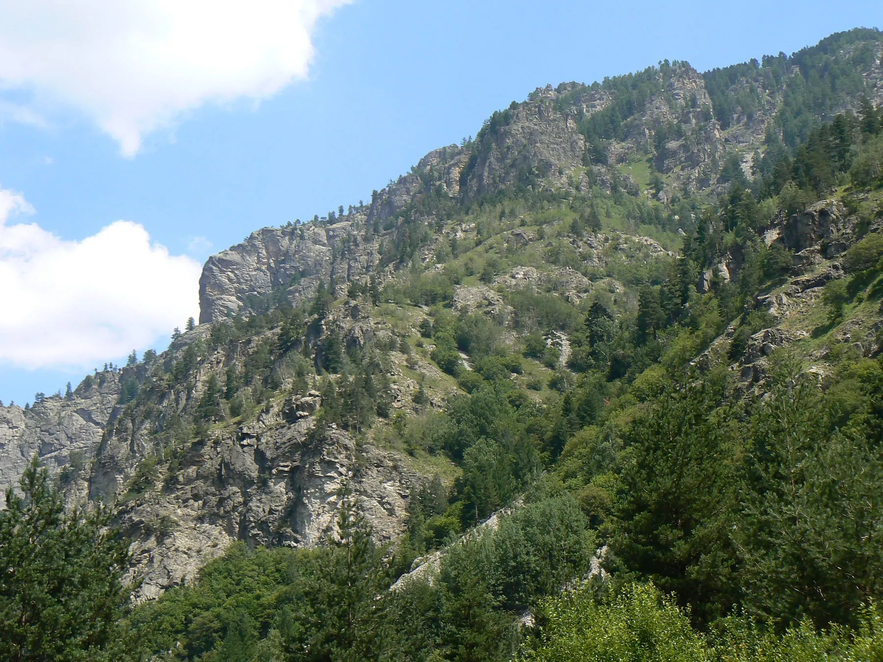 Rila rock faces above the Beli Iskar eco-trail