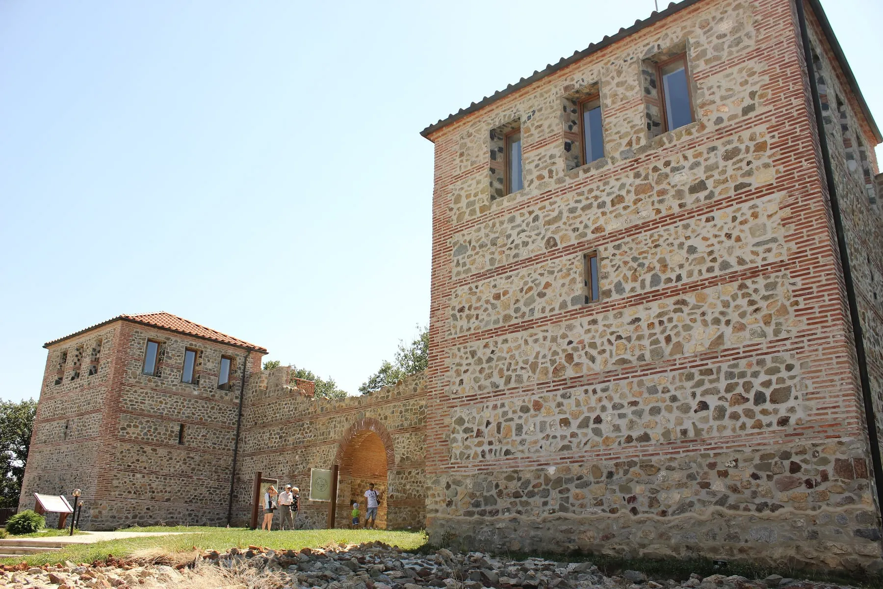 The fortress walls and tower of Tsari Mali Grad near Belchin